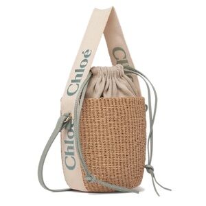 CHLOE Woody raffia bucket bag